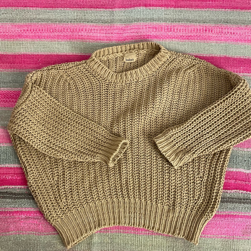 Babaa sweater, tan, small